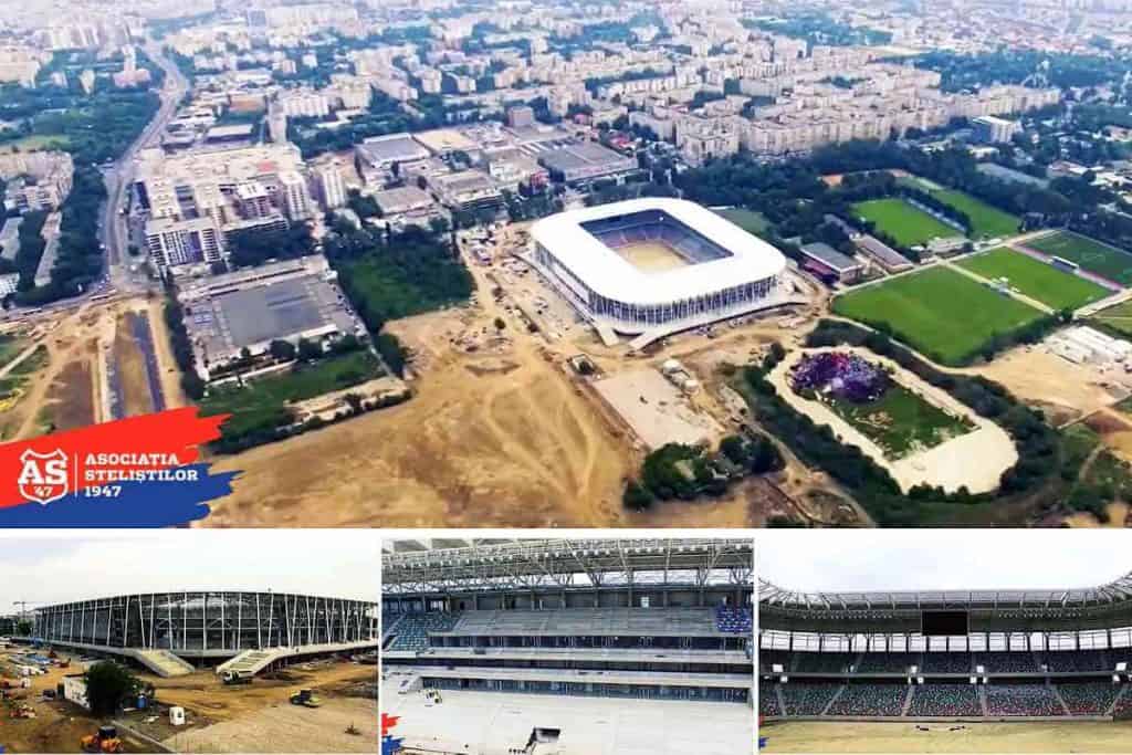 Stadionul Steaua - noi imagini cu arena, din dronă. foto: capturi video Asociația Steliștilor 1947