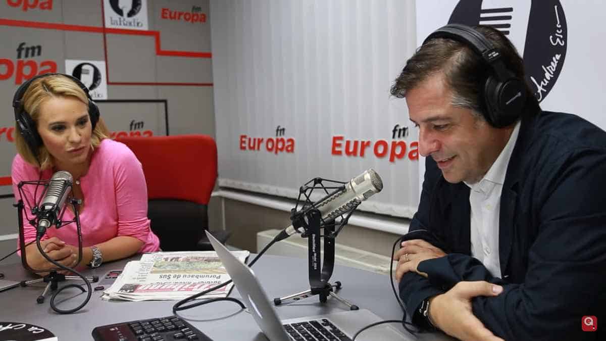 Alexandre Eram și Andreea Esca la Europa FM. foto: captură video youtube