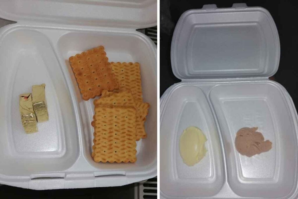 Cinci biscuiți și două triunghiuri de brânză topită, micul dejun în maternitatea Sibiu. Cina e și mai rea