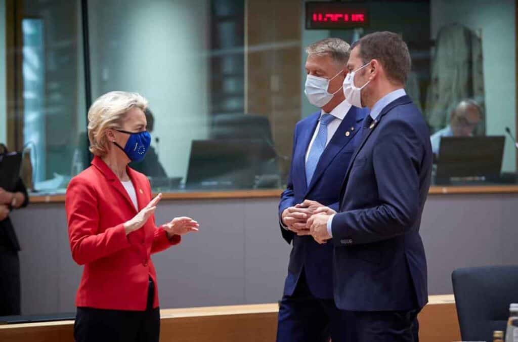 Întâlnire Ursula von der Leyen, Klaus Iohannis și Igor Matovic