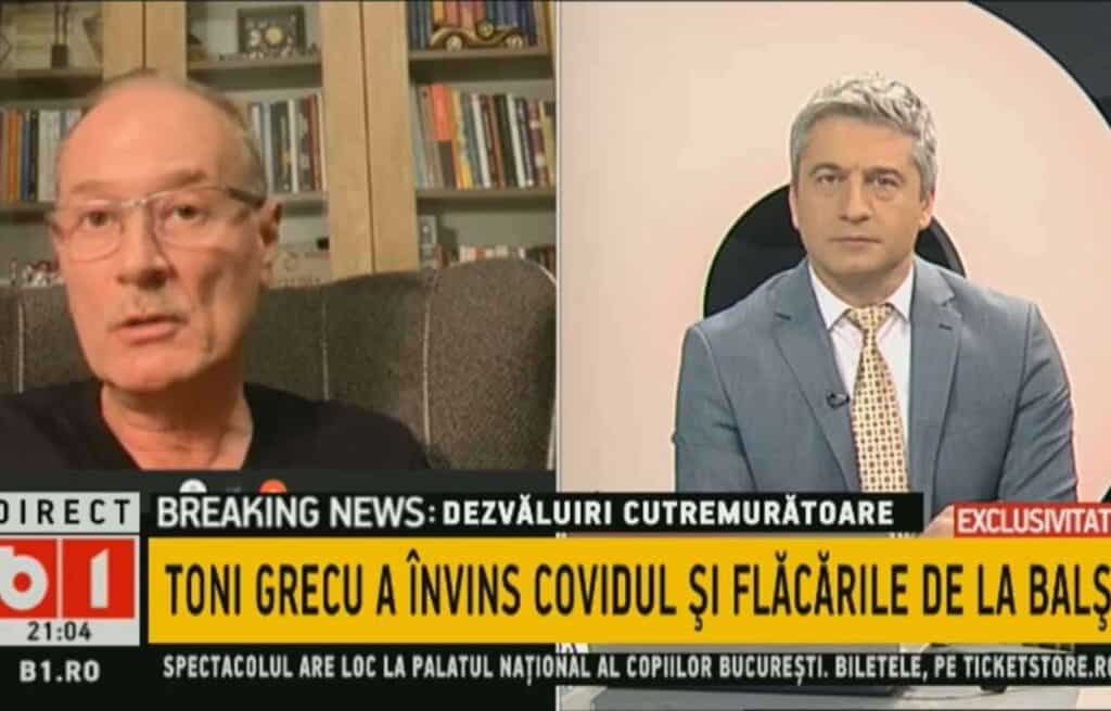 Toni Grecu a scăpat de Covid-19, a scăpat din incendiul de la Balș și are un mesaj pentru cei care nu cred în existența coronavirusului