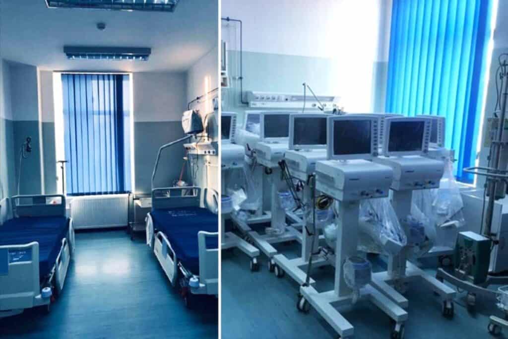 Paturi NOI de terapie intensivă stau NEFOLOSITE la Secţia Anti COVID a Spitalului Witting din Capitală