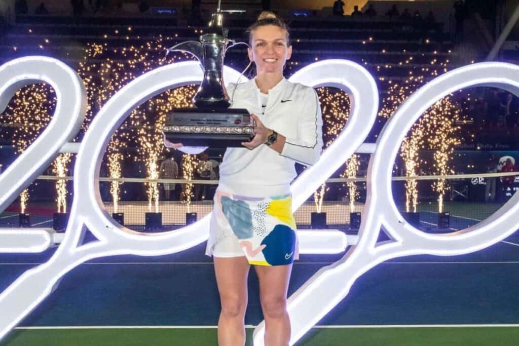 Simona Halep câștigătoare la Dubai 2020