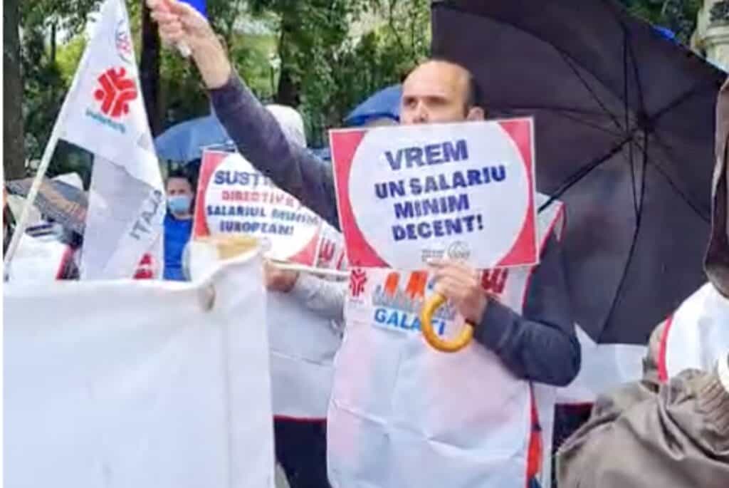 Sindicaliștii Cartel ALFA protestează la Cotroceni și ce punerea a angajamentelor asumate la nivelul UE