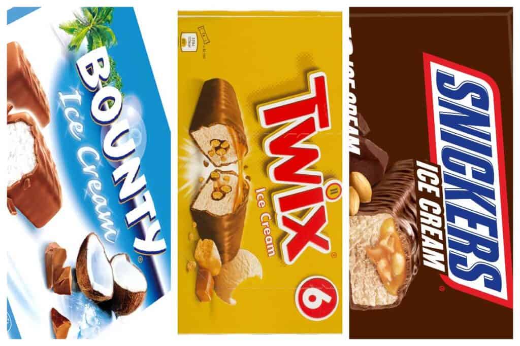Mars retrage de pe piaţă sortimente din îngheţatele Bounty, Twix și Snickers