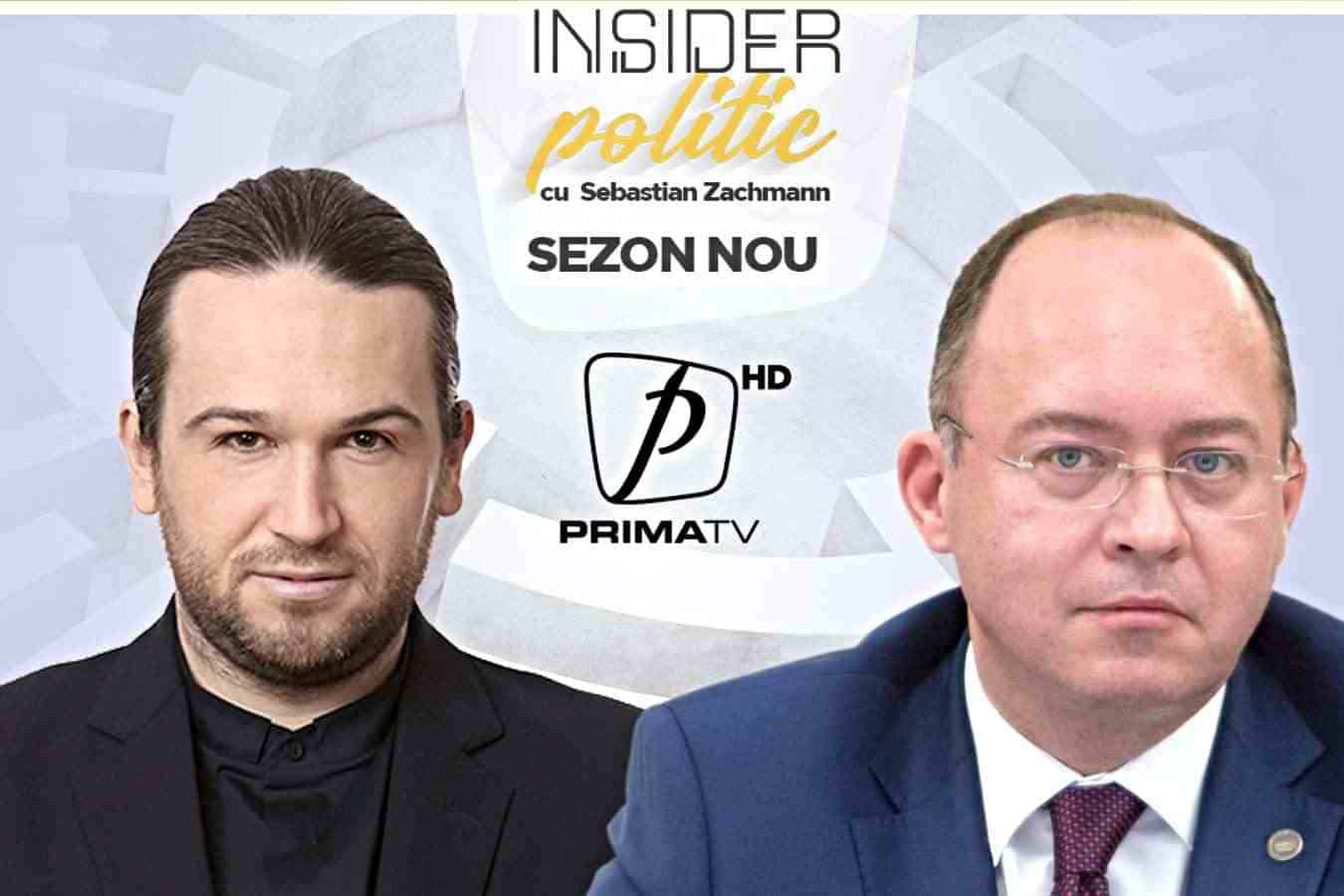Bogdan Aurescu, ministrul de Externe, vine la Insider Politic. Sursa foto: Prima Tv.