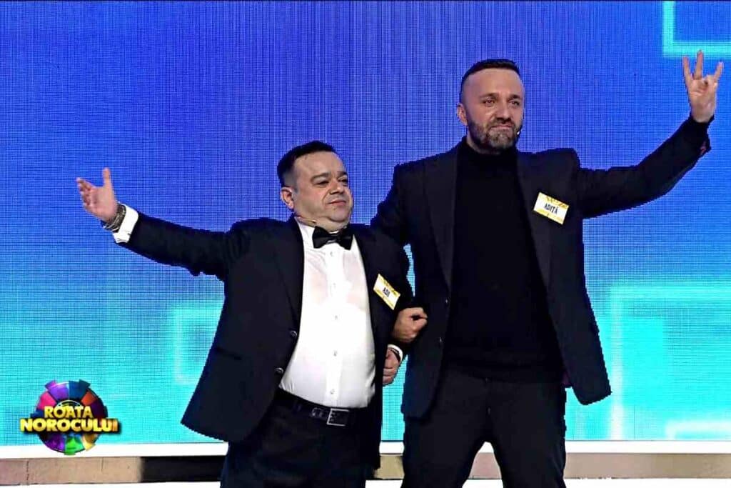 Adrian Minune și Adiță Voicu au câștigat marele premiu la “Roata Norocului”. Sursa foto: Kanal D