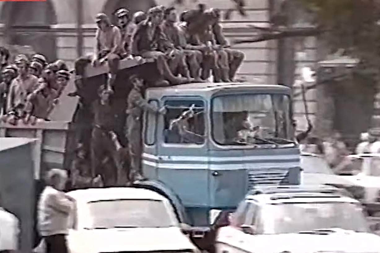 32 de ani de la ”Fenomenul Piaţa Universităţii” şi Mineriada din 13-15 iunie 1990 - Mesajul premierului Nicolae Ciucă. Sursa foto: captura video