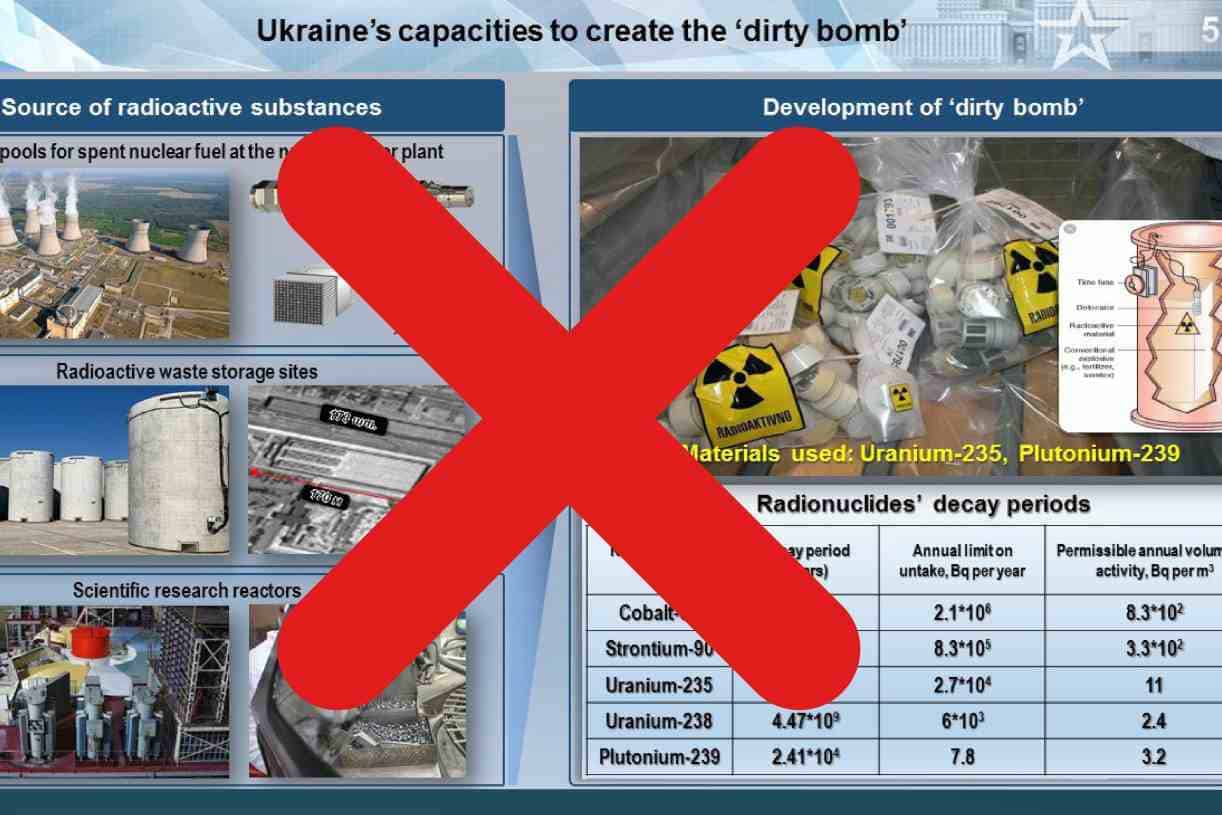 Moscova foloseşte o fotografie slovenă din 2010, pentru a acuza Kievul de pregătirea unei bombe murdare