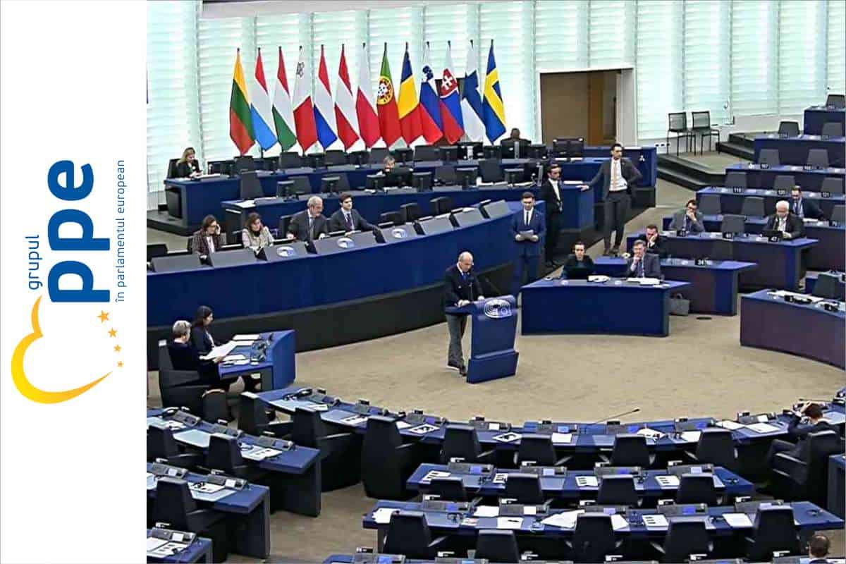 Rareș Bogdan în plenul Parlamentului European