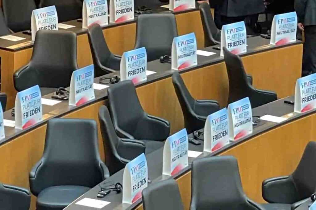 Protest în Parlamentul Austriei