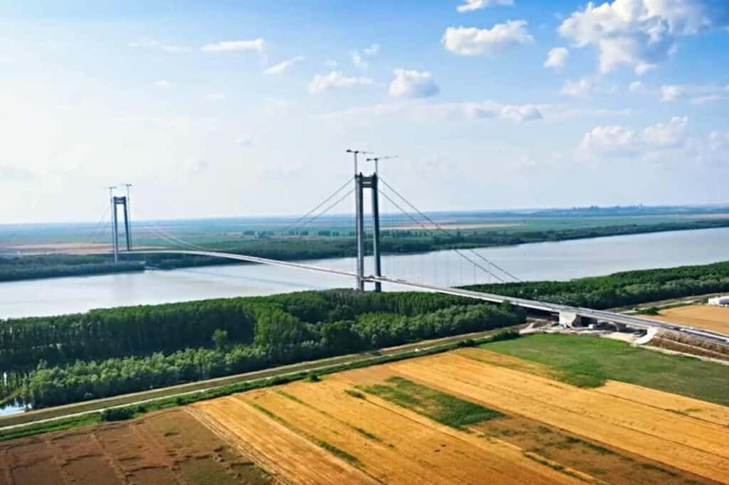 Golden Gate-ul României este gata! Podul de la Brăila a fost inaugurat