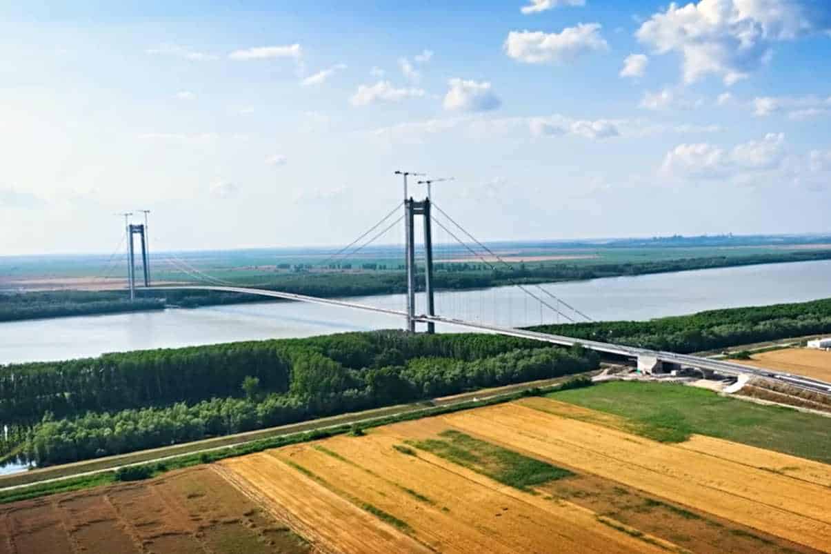 Golden Gate-ul României este gata! Podul de la Brăila a fost inaugurat